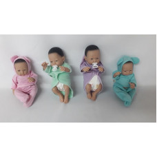 BEBE MINI C/PA?AL Y CHUPETE/OREJITAS 25CM   105A/105B