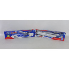 AVION DE PASAJEROS A FRICCION CON LUZ Y SONIDO 42X11X6CM 55778