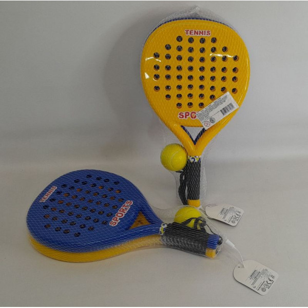 PALETA TENIS X2 CON PELOTA 40X21CM 906-0015