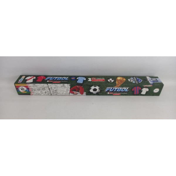 LAMINAS PARA COLOREAR Y COLGAR X2 + 6 LAPICES FUTBOL - UNIESCO