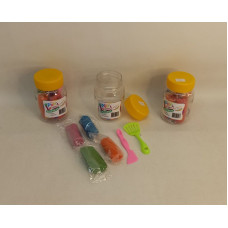 MASAS PARA MODELAR POTE X4 COLORES OSCUROS + ACCESORIOS 12X7CM 33