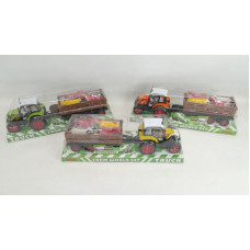 TRACTOR CON ACOPLADO Y ANIMALES 40 CM   1018-17