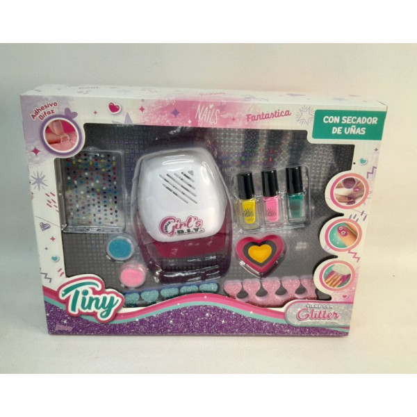SET DE UÑAS CON SECADOR TINY 33X26X7CM 55649
