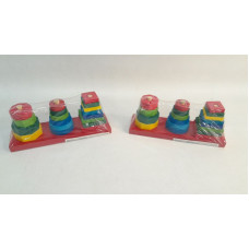 SET DE JUEGO AROS APILABLES MADERA 20X6CM 55818