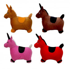 SALTARIN INFLABLE UNICORNIO PELUCHE COLORES SURTIDOS60X45CM 56118
