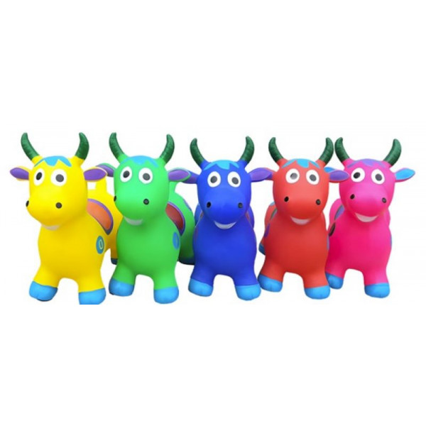 SALTARIN INFLABLE TORO COLORES SURTIDOS 63X27X53CM 56104