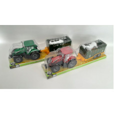 TRACTOR CON ACOPLADO + ANIMAL 50X16CM 0488-307