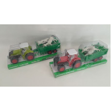 TRACTOR CON ACOPLADO + ANIMALES 40CM 0488-269