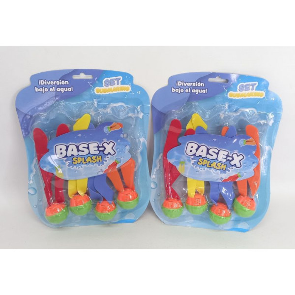 SUBMARINO JUEGO DE AGUA SET X4 22X5X29cm 8924
