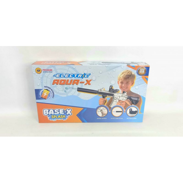 PISTOLA DE AGUA A BATERIA AQUA-X 37cm USB 8881