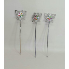 VARITA PLATEADA MARIPOSA 37cm 084