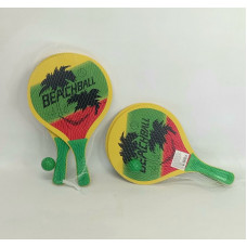 PALETA MADERA PLAYA GRANDE X2 15X36cm + PELOTA 450025