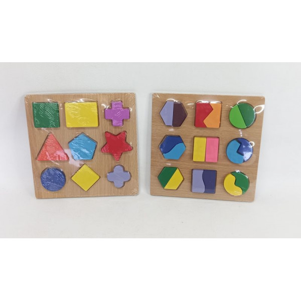 ROMPECABEZAS GEOMETRICO MADERA X9PCS 20X20cm 442