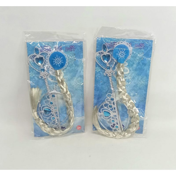 TRENZA CON VINCHA Y CORONA FROZEN 496