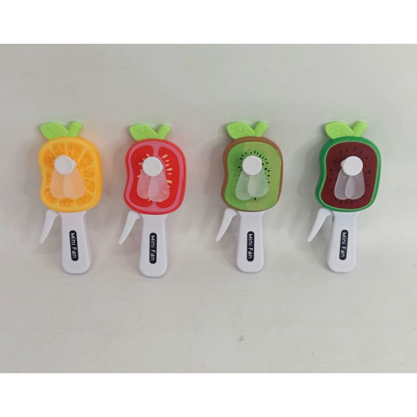 VENTILADOR MANUAL INFANTIL FRUTAS 16cm NS423241