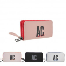 BILLETERA DAMA BOBLE CIERRE COMBINADA 21X12cm ACB158