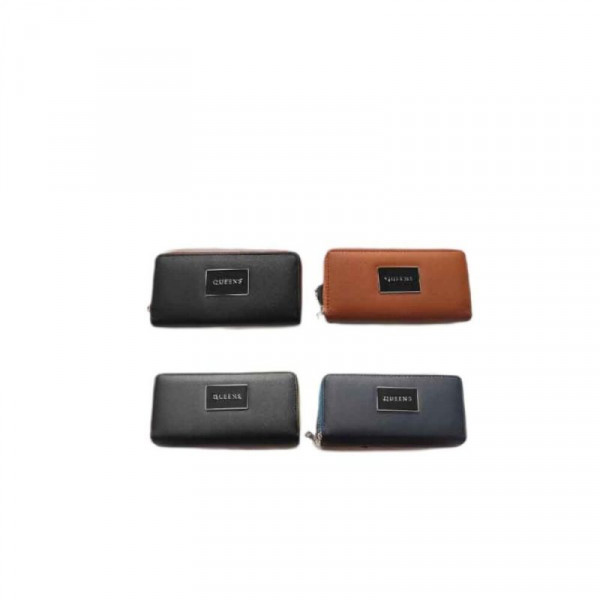 BILLETERA DAMA CUERO PU D/CIERRE COMB. QUEENS C/SURT 20X10cm QW06