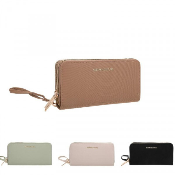 BILLETERA DAMA CUERO D/CIER AGARRATE CATALINA C/SURT 20X10cmACB38