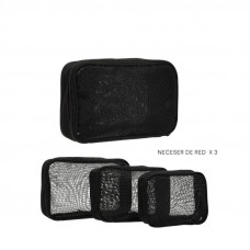 PORTACOSMETICOS X3 POLIESTER OWEN 24X18cm 70010