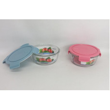 BOWLS VIDRIO REDONDO CON TAPA 1000cc 18082