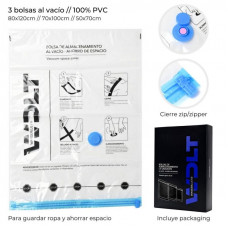 BOLSA AL VACIO PARA ROPA SET X3 80X120cm WDLT 38631
