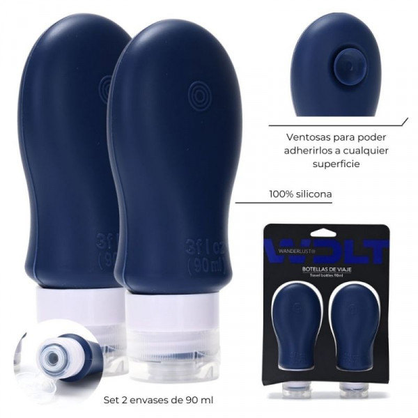 ENVASES PARA RELLENAR SET VIAJE X2 90ml SILICONA WDLT 38252
