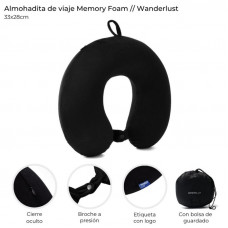 ALMOHADA DE VIAJE MEMORY PLEGABLE CON BOLSA WDLT 38809