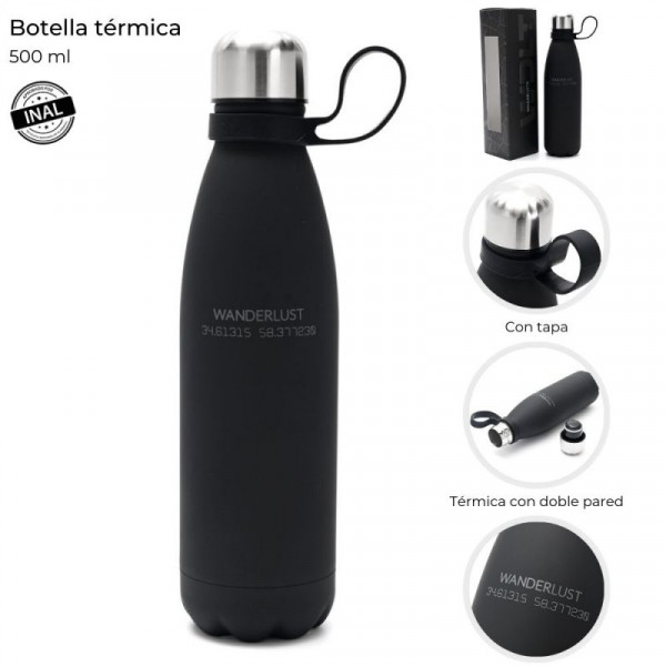BOTELLA TERMICA ENGOMADA WDLT 500ml 40607