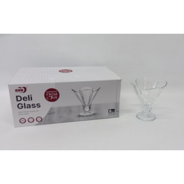 COPA DE VIDRIO PARA POSTRE 180ml X6 19014