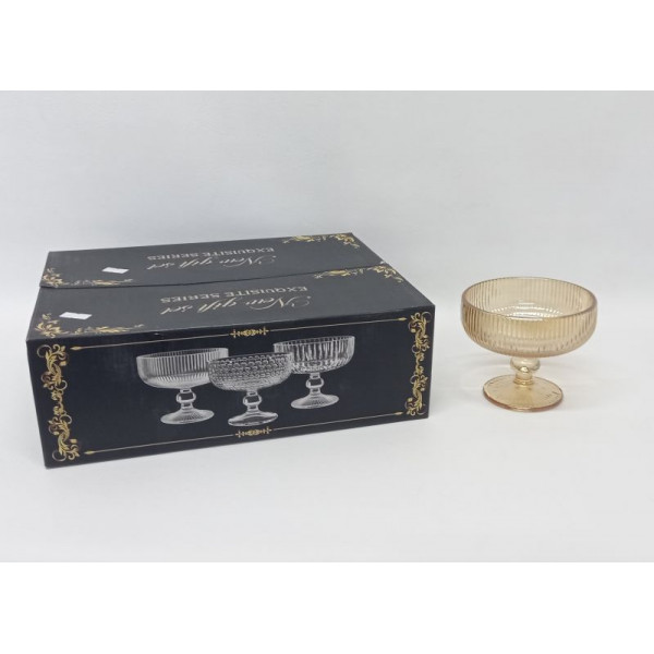 COMPETERAS VIDRIO MIL RAYAS 260ml X6 18816