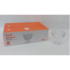 COPA DE VIDRIO LABRADO PARA POSTRE 340ml X6 18736