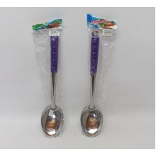 CUCHARA DE ACERO MANGO COLOR 34X9cm 1135