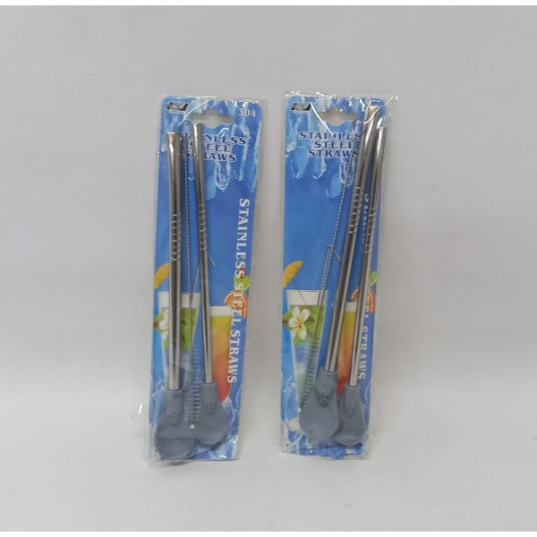 BOMBILLAS DE SILICONA Y ACERO X2 22cm 14355