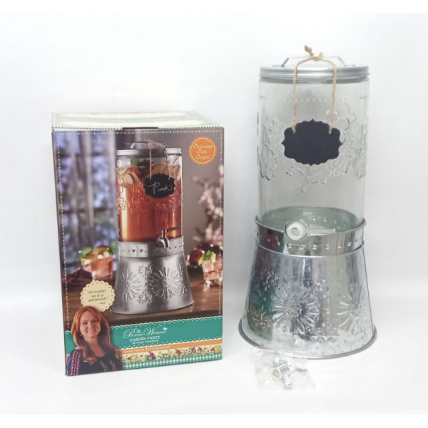 DISPENSER FRASCO VIDRIO C/ BALDE METAL 7.6lt 53321