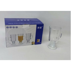 TAZA CAPPUCHINO VIDRIO 220cc X6 33102