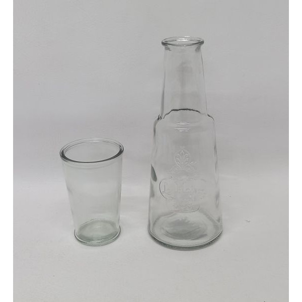 BOTELLA VIDRIO 700cc + VASO 270cc 02503