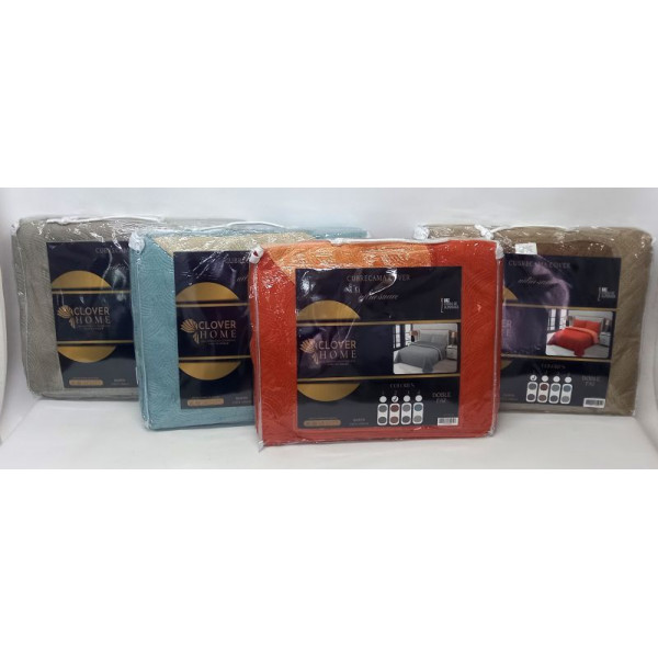 CUBRECAMA DE VERANO 2 1/2 C/FUNDAS ALMOH D/FAZ 230X240cm