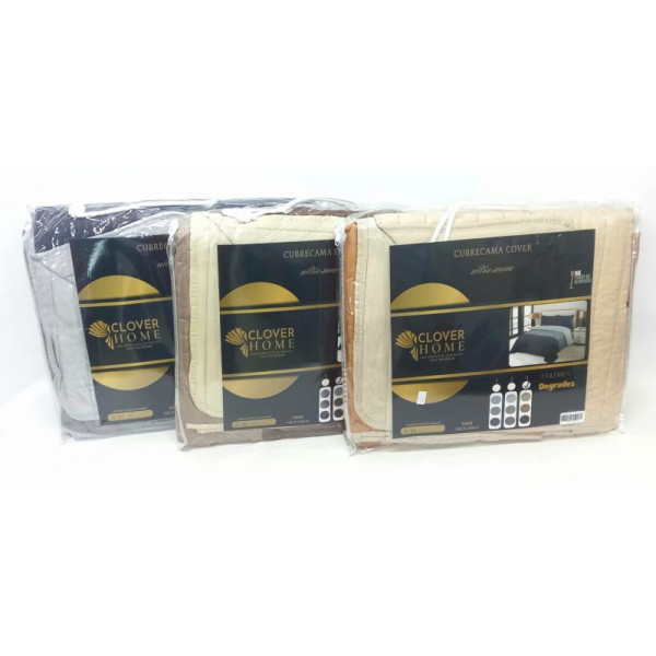 CUBRECAMA DE VERANO DEGRADE 1 1/2 C/FUNDAS ALMOH D/FAZ 160X230cm