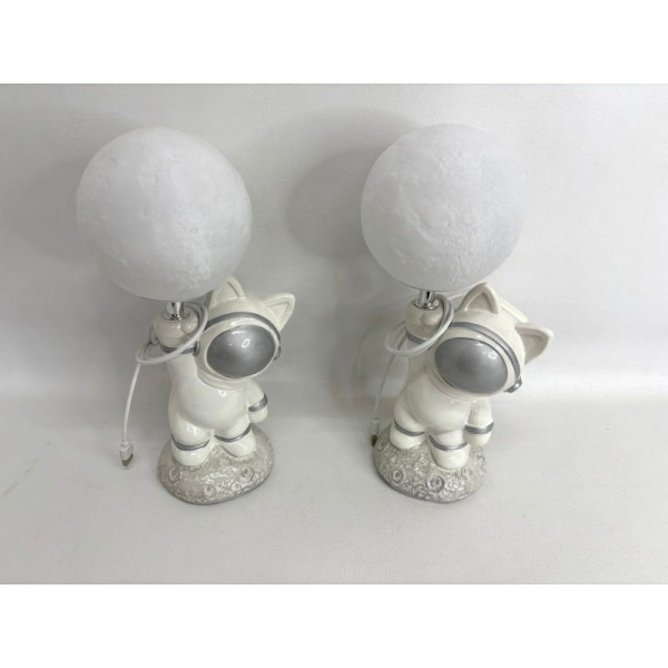 VELADOR CERAMICA GATITO ASTRONAUTA 33cm NS413578