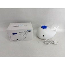 LAMPARA LED SILICONA BALLENA USB 15X10cm NS388848