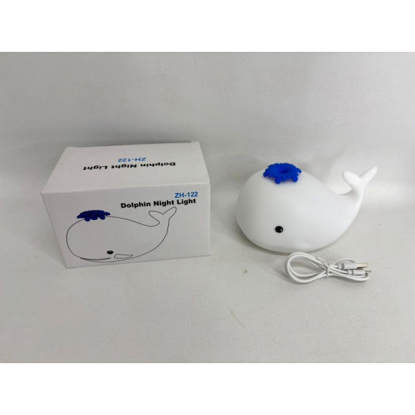 LAMPARA LED SILICONA BALLENA USB 15X10cm NS388848