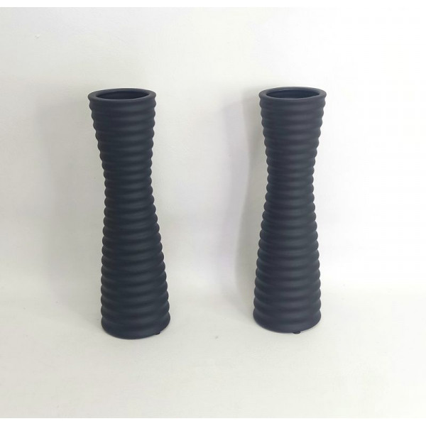 FLORERO CERAMICA TEXTURA ONDULADO 31cm NS371222