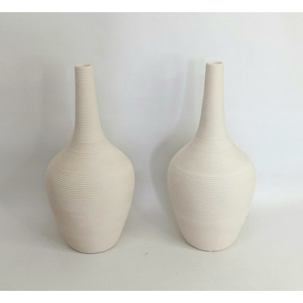 FLORERO CERAMICA RAYADO 31cm NS371259