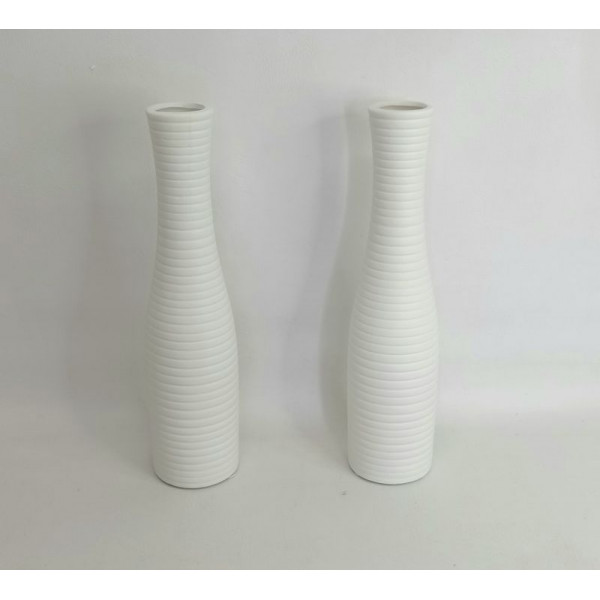 FLORERO CERAMICA ACANALADO 35cm NS371228