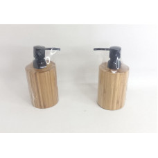 DISPENSER JABON LIQUIDO BAMBOO CILINDRICO 17X8cm NS388964