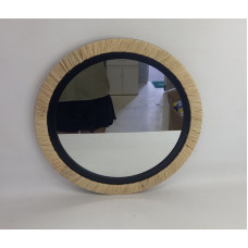 ESPEJO REDONDO MARCO MADERA NEGRO 47X3cm 6326