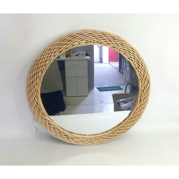 ESPEJO REDONDO MARCO MIMBRE 50cm NS413543