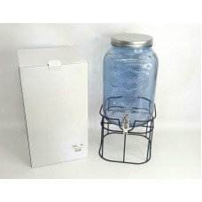 DISPENSER VIDRIO BASE METAL NEGRO 45X24X42cm 17Q56LM