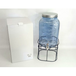 DISPENSER VIDRIO BASE METAL NEGRO 45X24X42cm 17Q56LM