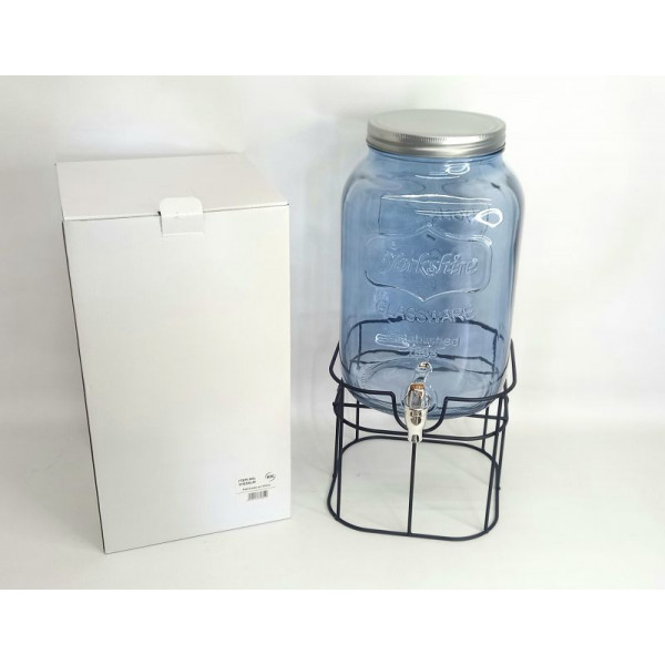 DISPENSER VIDRIO BASE METAL NEGRO 45X24X42cm 17Q56LM